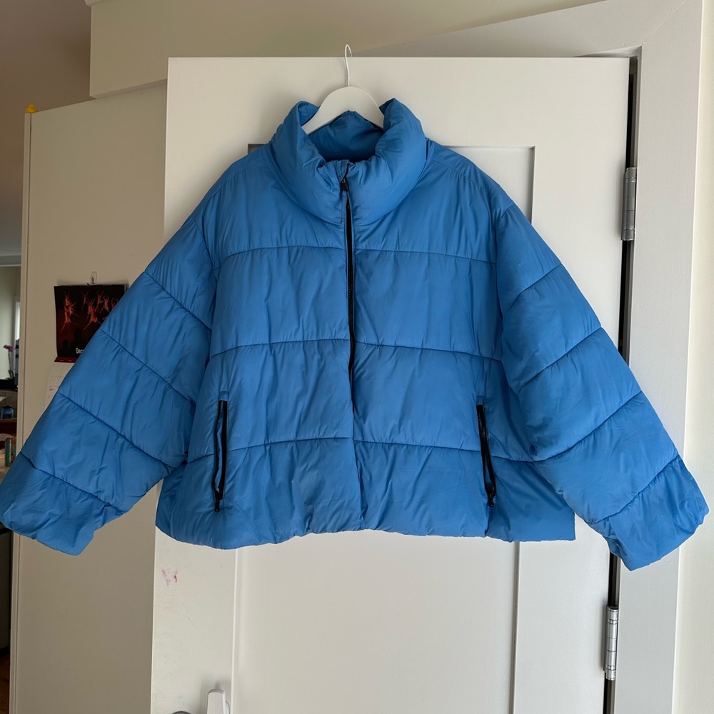 Blue sporty Puffer Jacket